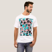 Polka dot waterverf, abstract patroon. t-shirt (Voorkant volledig)