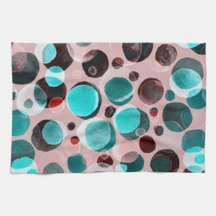 Polka dot waterverf, abstract patroon. theedoek