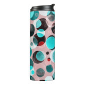 Polka dot waterverf, abstract patroon. thermosbeker (Gedraaid links)