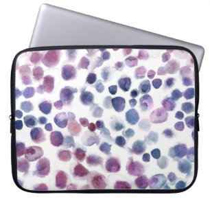 Polka Dot Waterverf: Geometrische naadloos. Laptop Sleeve