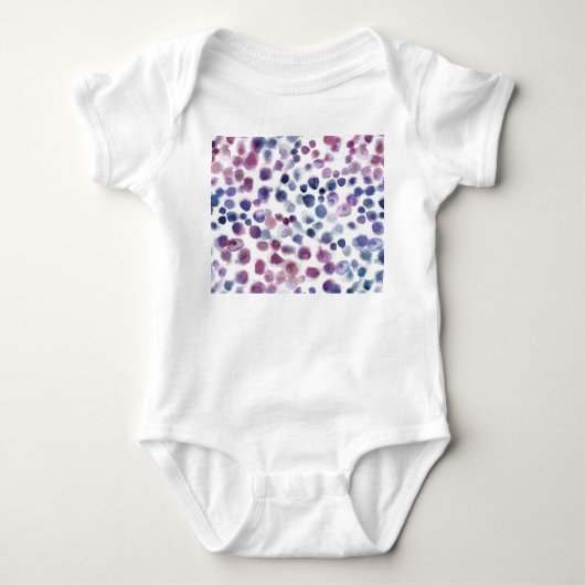 Polka Dot Waterverf: Geometrische naadloos. Romper (Voorkant)