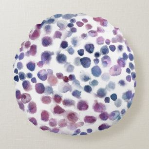 Polka Dot Waterverf: Geometrische naadloos. Rond Kussen