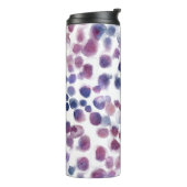 Polka Dot Waterverf: Geometrische naadloos. Thermosbeker (Gedraaid links)