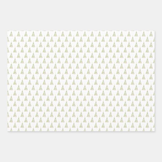 Polka Dot Waterverf kerstboom Inpakpapier Vel (Voorkant 3)