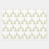 Polka Dot Waterverf kerstboom Inpakpapier Vel (Voorkant)