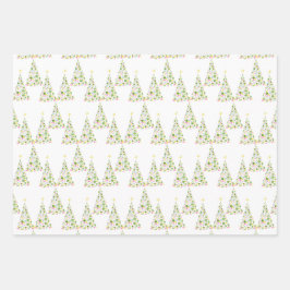 Polka Dot Waterverf kerstboom Inpakpapier Vel