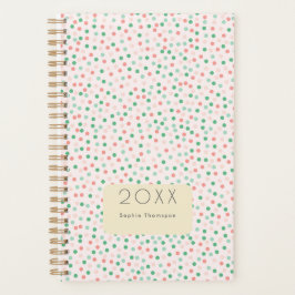 Polka Dot waterverf Pastel Nieuwjaar Planner