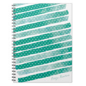 Polka Dot Waterverf Stripes Personalized Journal Notitieboek (Voorkant)