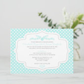 Polka Dot Wedding Invitations Kaart (Staand voorkant)
