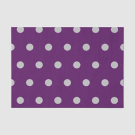 Polka Dot Weefselpapier (Plum & Silver) Tissuepapier
