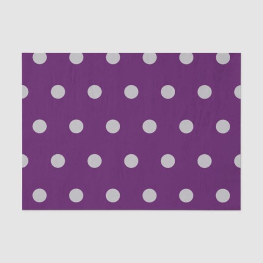 Polka Dot Weefselpapier (Plum & Silver) Tissuepapier (Voorkant)