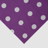 Polka Dot Weefselpapier (Plum & Silver) Tissuepapier (Detail)