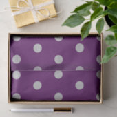Polka Dot Weefselpapier (Plum & Silver) Tissuepapier (Geschenk)