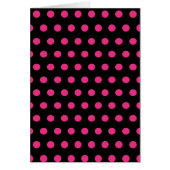 Polka Dot Wenskaart (zwart en neonroze) (Voorkant)
