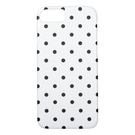 Polka Dot White en Black Case-Mate iPhone Case (Achterkant)