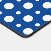 Polka Dot Wit Blauw Monogram Bureaumat (Hoek)