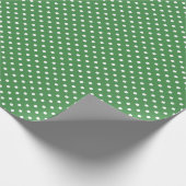 Polka dot wit groen cadeaupapier (Hoek)
