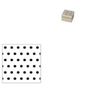 Polka Dot Wood Stamp (Midnight Blue & Soft Pink) Rubberstempel (Gestempeld)