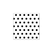 Polka Dot Wood Stamp (Roze & Zwart) Rubberstempel (Afrduk)