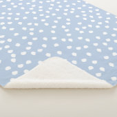 Polka Dot Wrapping Paper baby Blue Sherpa Deken (3/4)