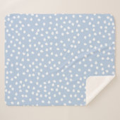 Polka Dot Wrapping Paper baby Blue Sherpa Deken (Voorkant (horizontaal))