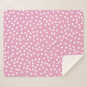 Polka Dot Wrapping Paper roze Sherpa Deken (Voorkant (horizontaal))