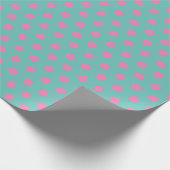 Polka Dot Wrapping Papier (Aqua & Roze) (Hoek)