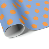 Polka Dot Wrapping Papier (Denim Blauw & Sinaasapp (Rol Hoek)