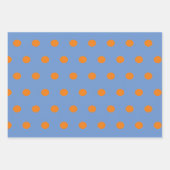 Polka Dot Wrapping Papier (Denim Blauw & Sinaasapp Inpakpapier Vel (Voorkant 2)
