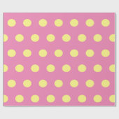 Polka Dot Wrapping Papier (roze & zacht geel) (Vlak)