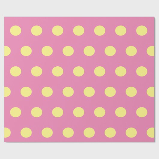 Polka Dot Wrapping Papier (roze & zacht geel) (Vlak)