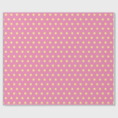 Polka Dot Wrapping Papier (roze & zacht geel) (Vlak)
