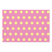 Polka Dot Wrapping Papier (roze & zacht geel)