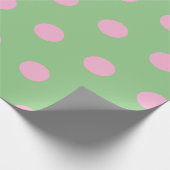 Polka Dot Wrapping Papier (Sage Green & Pastel Pin (Hoek)