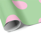 Polka Dot Wrapping Papier (Sage Green & Pastel Pin (Rol Hoek)
