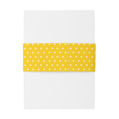 Polka dot yellow ladybug-buikband uitnodigingen wikkel (Achterkant Voorbeeld)