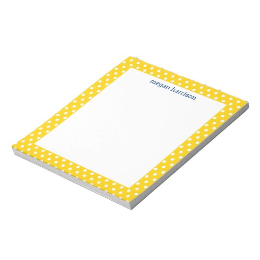Polka Dot Yellow persoonlijke laptop Notitieblok (Linkerzijde)