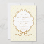 Polka Dot Yellow Waterverf Baby shower Kaart (Voorkant)