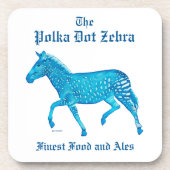 Polka Dot Zebra English Pub - Blue Bier Onderzetter (Voorkant)