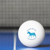 Polka Dot Zebra English Pub - Blue Pingpongbal (Net)