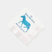 Polka Dot Zebra English Pub - Blue Servet (Hoek)