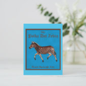 Polka Dot Zebra English Pub Briefkaart (Staand voorkant)
