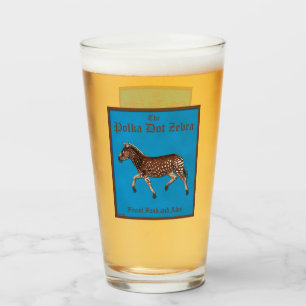 Polka Dot Zebra English Pub Glas