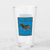 Polka Dot Zebra English Pub Glas (Voorkant)