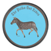 Polka Dot Zebra English Pub Hockey Puck (Voorkant)