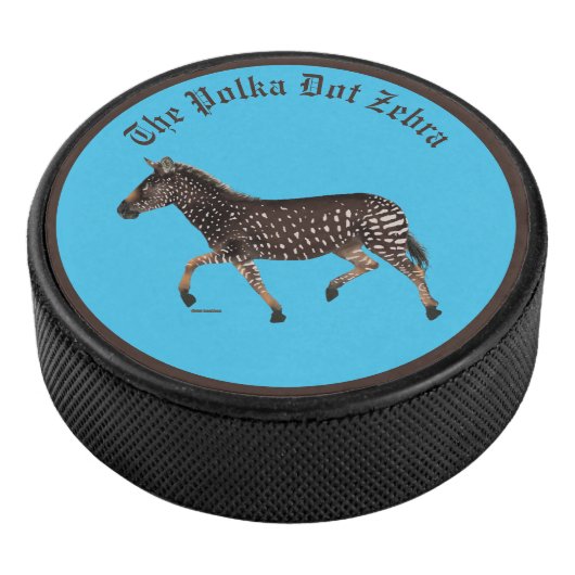 Polka Dot Zebra English Pub Hockey Puck (3/4)