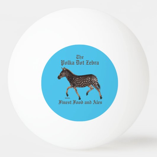 Polka Dot Zebra English Pub Pingpongbal (Voorkant)
