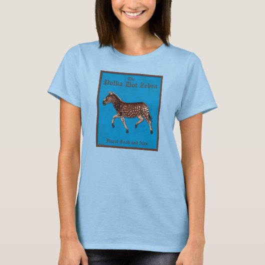 Polka Dot Zebra English Pub T-shirt (Voorkant)
