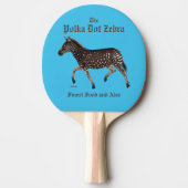 Polka Dot Zebra English Pub Tafeltennisbatje (Voorkant)