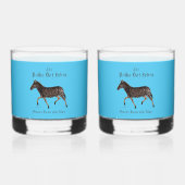 Polka Dot Zebra English Pub Whisky Glas (Achterkant)